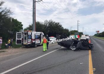 Hace paso de la muerte en la Victoria a Soto la Marina; causa fuerte choque con una familia herida