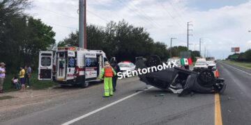 Hace paso de la muerte en la Victoria a Soto la Marina; causa fuerte choque con una familia herida