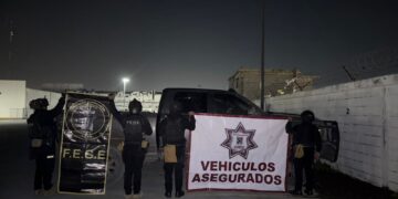 En Reynosa aseguran un vehículo con reporte de robo y con blindaje artesanal