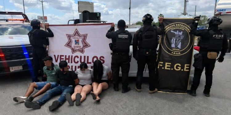 Cae en Reynosa grupo de personas armadas tras persecución por elementos de la Guardia Estatal